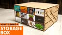 DIY Tiered Wooden Organizer Box Laser Cut Vector File