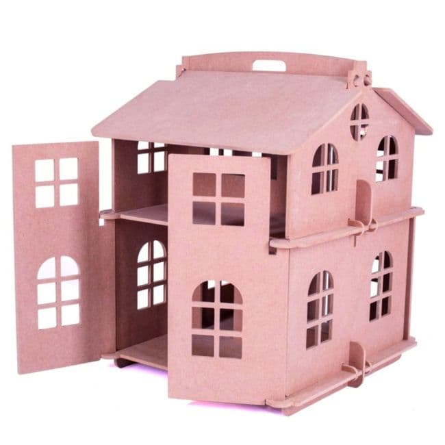 DIY Wooden Dollhouse 3D Puzzle Vector for Laser Cutting