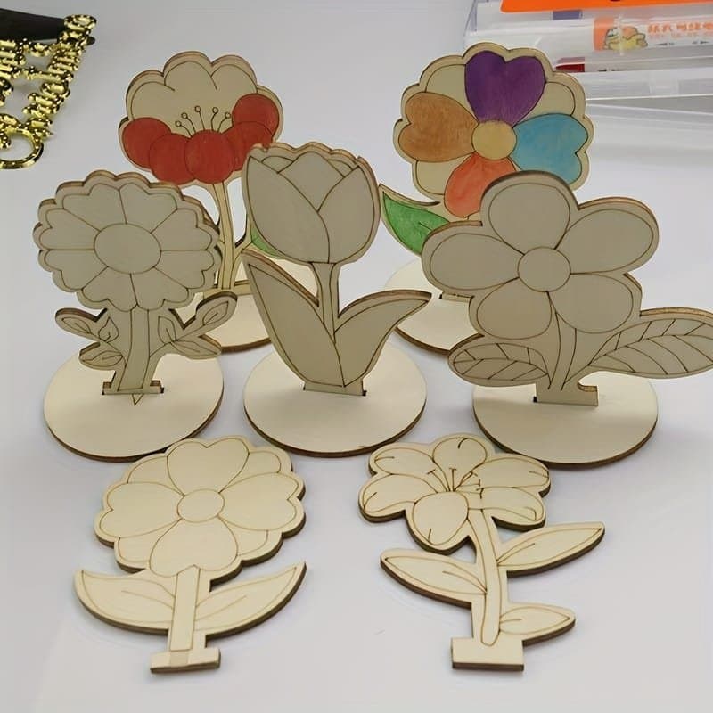 DIY Wooden Flower Stand Set Laser Cut Files Vector Plan
