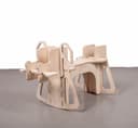 Archivo Vectorial de Perro Mecedor de Madera 3D Puzzle