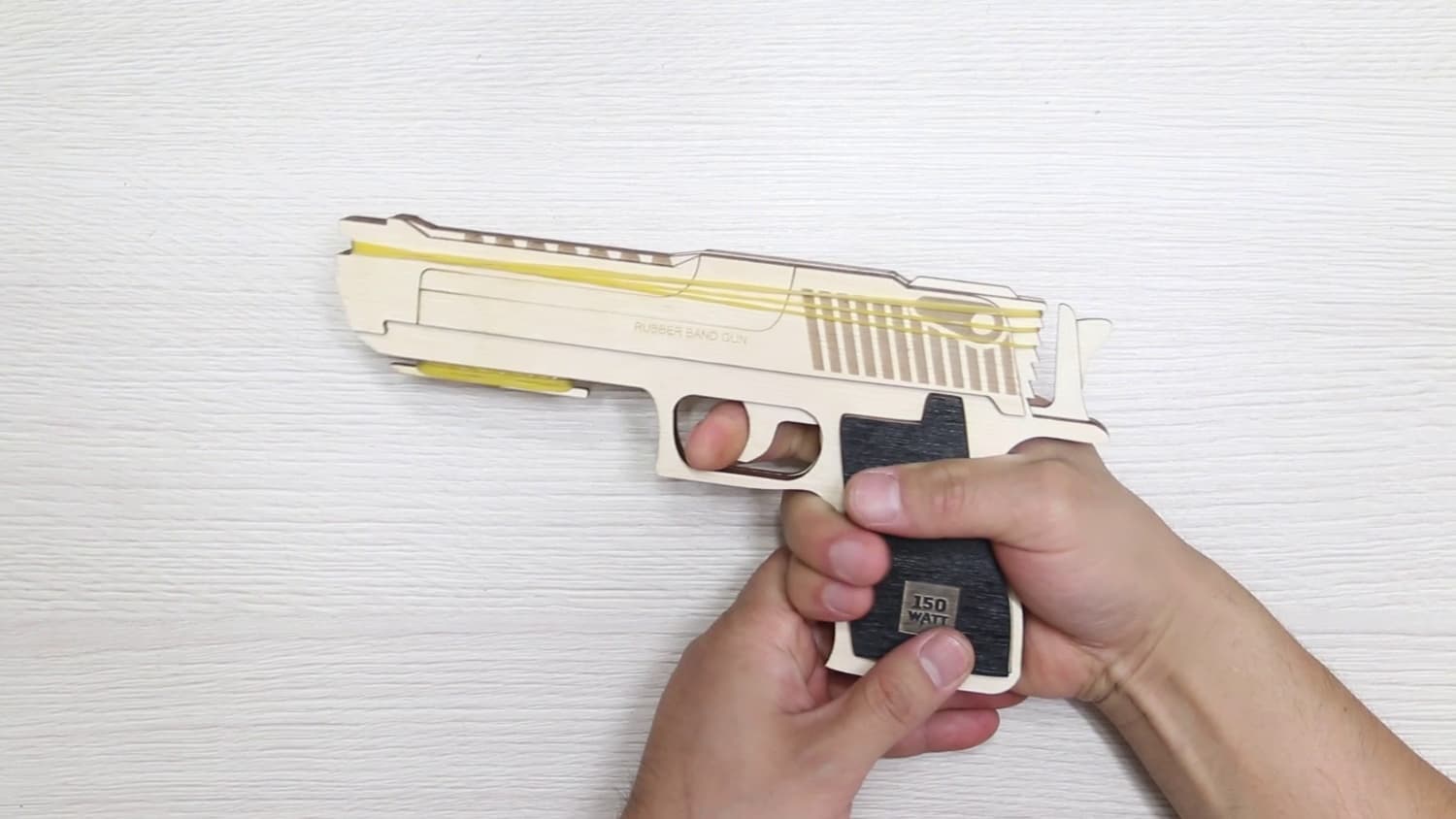 DIY Wooden Rubber Band Gun Laser Cut Vector Plan (DXF)