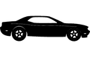 Archivo Vector DXF Silueta de Auto Dodge Challenger