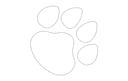 Dog Paw Print Vector Design - Free DXF File for Laser Cutting