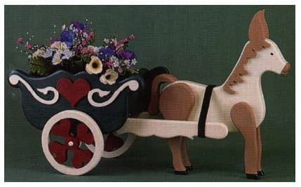 Donkey and Cart 3D Wooden Puzzle Vector Laser Cut Template