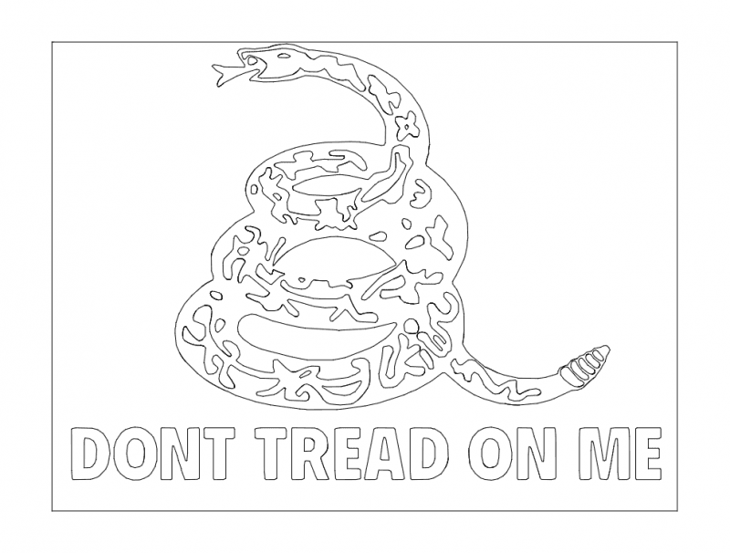Archivo Vectorial Serpiente Gadsden Dont Tread On Me DXF para CNC