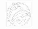 Design Vetor de Golfinhos para Corte Laser e CNC