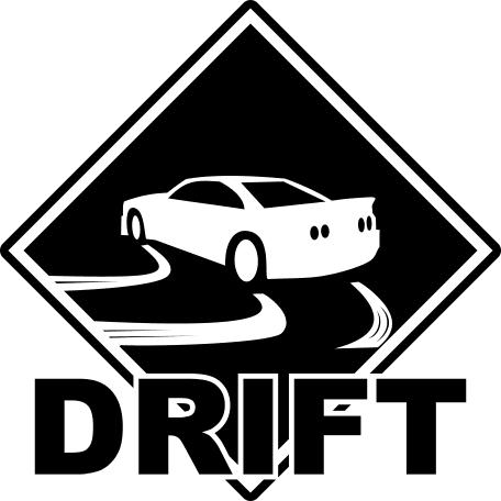 Drifting Car Sign Vector for Laser Cutting, DXF and SVG