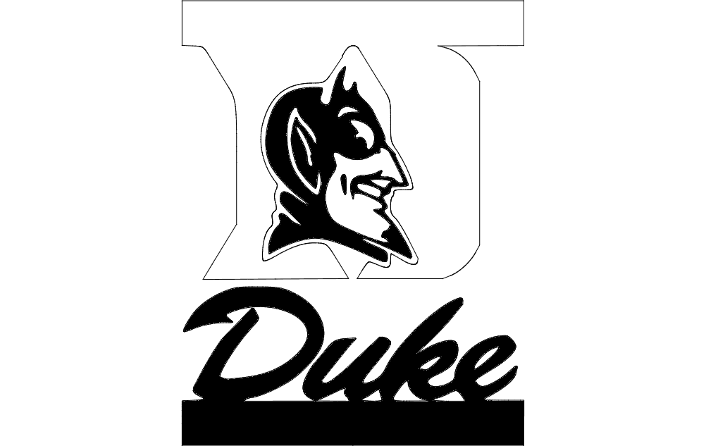 Duke Blue Devils Logo Vector File for Laser Cutting