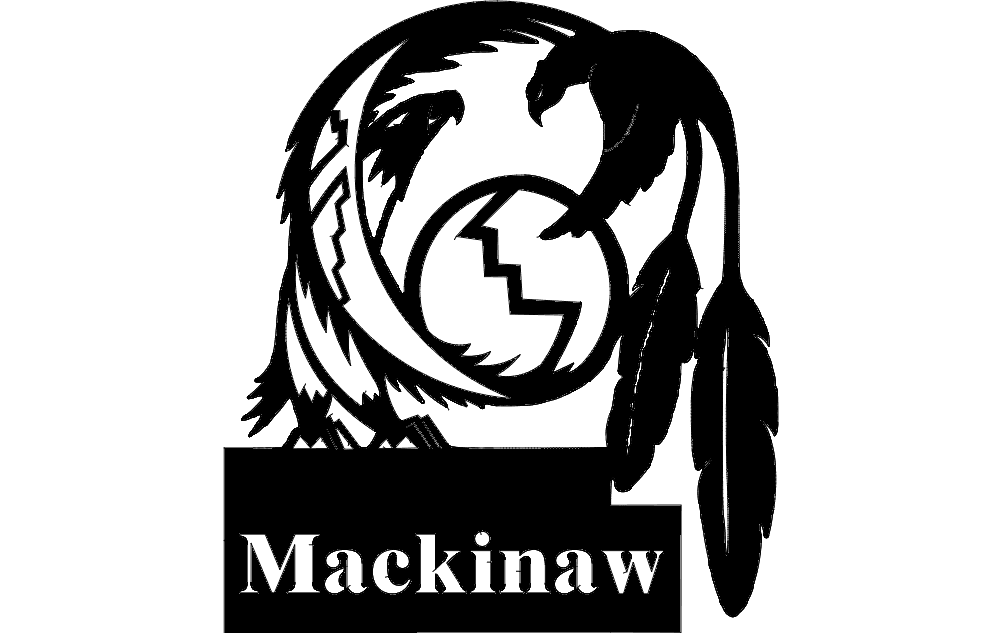 Eagle Tribal Sign Mackinaw Vector Design (DXF)