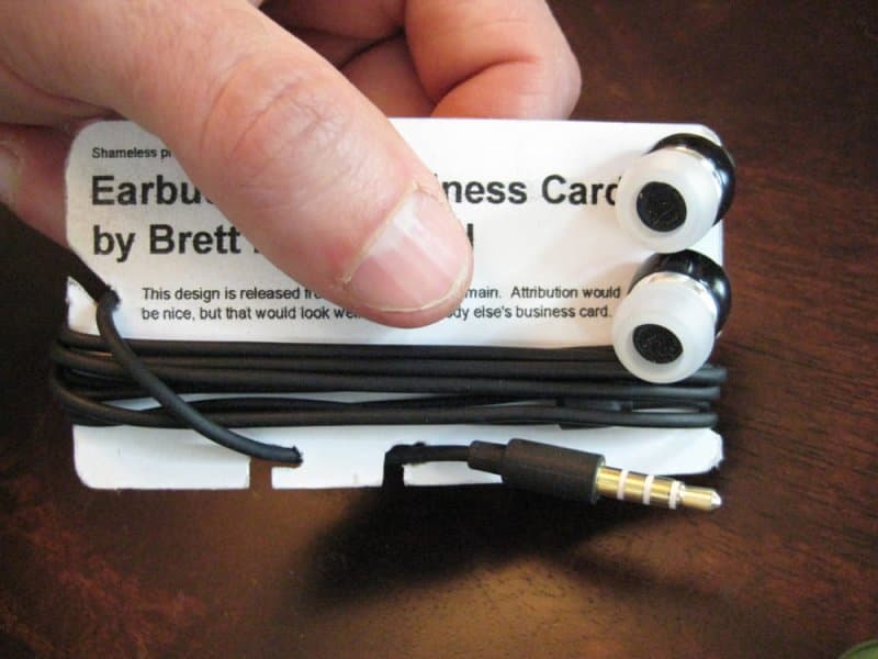 Earbud Cord Organizer Business Card - Laser Cut Vector File