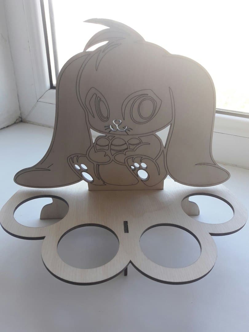 Easter Bunny Egg Holder Laser Cut Vector File