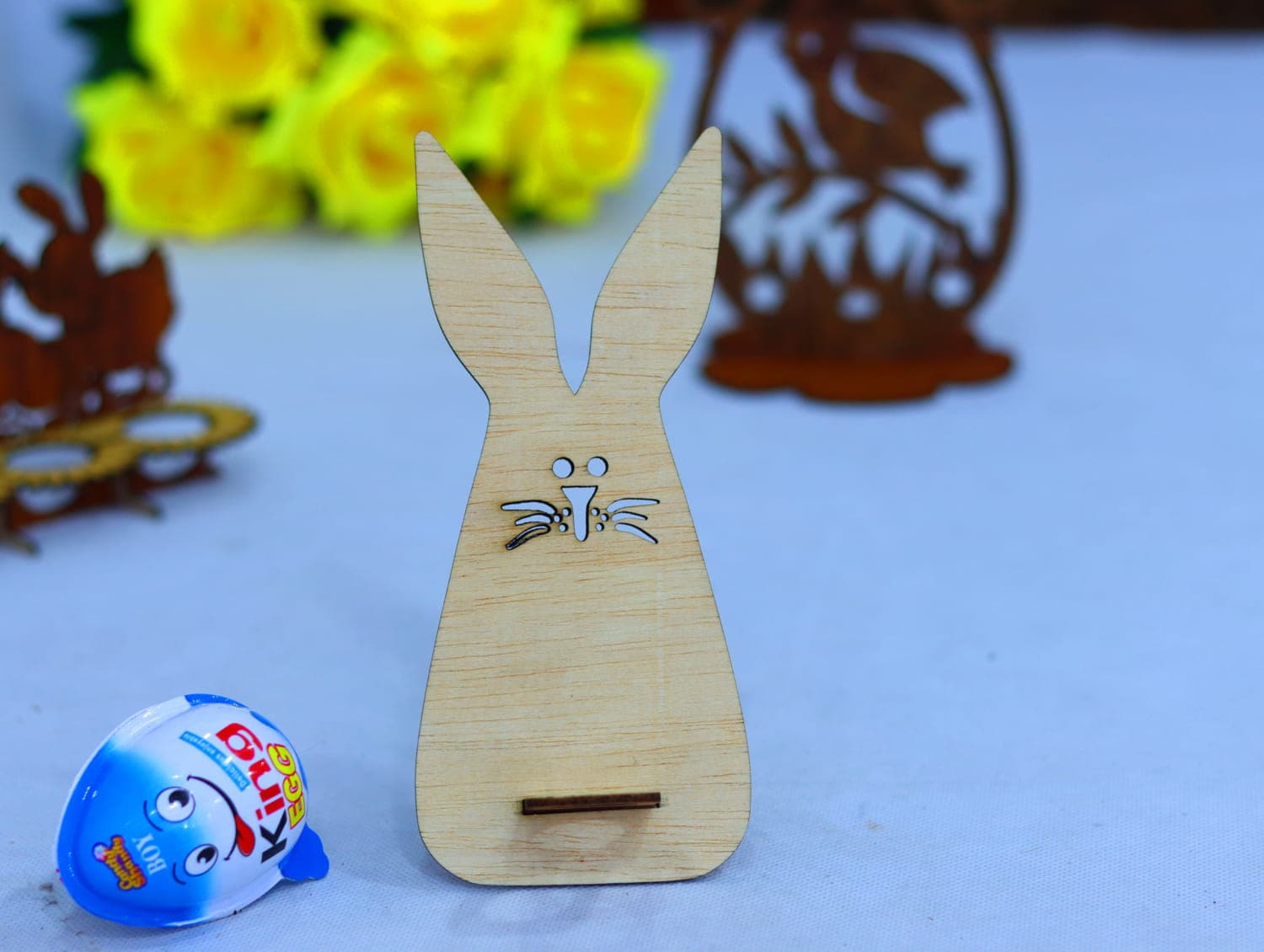 Easter Bunny Egg Holder Laser Cut Vector File