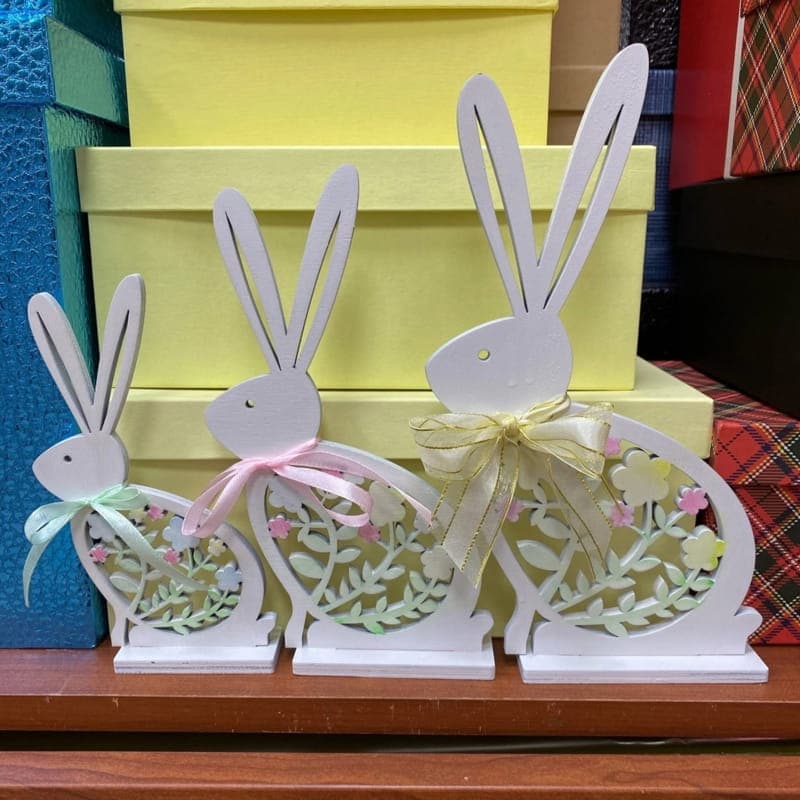 Easter Bunny Family Trio Laser Cut Vector File