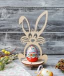 Soporte para Huevo de Pascua Conejo Vector Laser Cut