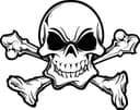 Archivo Vectorial de Calavera y Huesos Cruzados para Corte Láser DXF