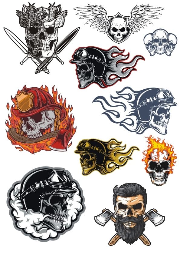 Colección de Vectores de Calaveras para Corte Láser y CNC