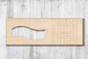 Regla Educativa de 20cm con Tabla de Multiplicar para Corte Láser