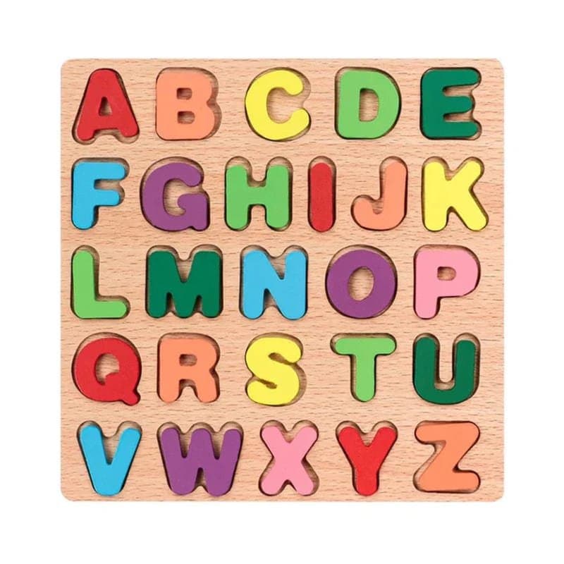Archivo Vectorial para Corte Láser de Rompecabezas Alfabeto ABC