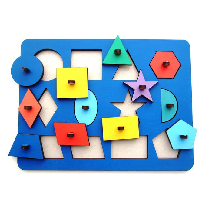 Quebra-cabeça Educativo de Formas Geométricas para Laser Cut