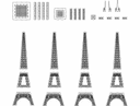 Archivo Vectorial 3D de la Torre Eiffel para Corte Láser (DXF)