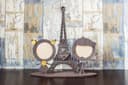 Diseño Vectorial de Portarretratos Romántico Torre Eiffel para Corte Láser