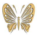 Elegant 3D Butterfly Wood Carving STL Design for CNC Routers
