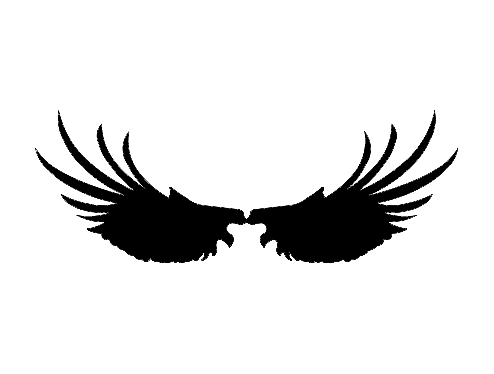 Elegant Angel Wings Vector Design for Laser Cutting DXF File