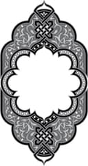 Design de Moldura Arabesco Elegante para Corte a Laser