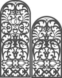 Elegant Arched Decorative Screen Vector DXF for Laser Cutting