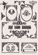 Colección de Vectores de Marcos Art Deco para Corte Láser