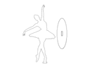 Arquivo Vetor DXF Silhueta Bailarina Elegante
