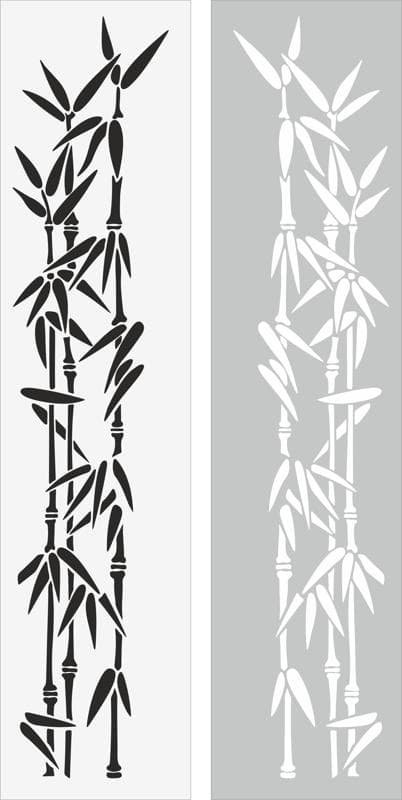 Elegant Bamboo Stencil Design Free Vector for Laser Cutting