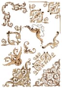 Conjunto de Vectores de Ornamentos de Esquina Barrocos (CDR, SVG)