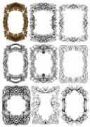 Elegant Baroque Decorative Frames Set Free Vector File