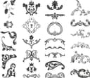 Elegant Baroque Flourish Elements Collection Vector Files