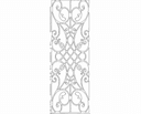 Elegant Baroque Grille Pattern DXF Vector for Laser Cutting
