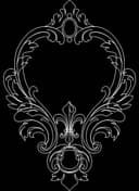 Marco de Espejo Barroco Elegante Archivo Vectorial DXF