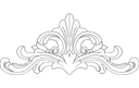 Elegant Baroque Ornament Vector File for CNC Laser Cutting (DXF)
