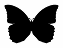 Elegant Butterfly Silhouette Vector File for Laser Cutting (DXF)