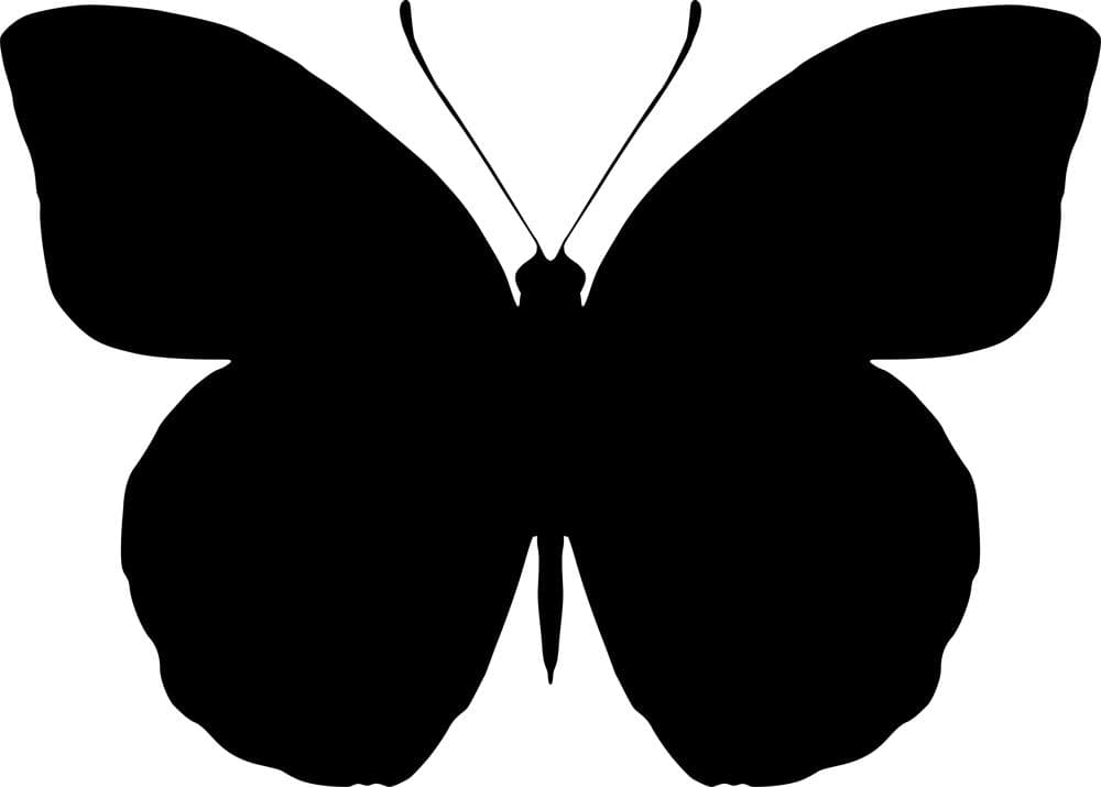Elegant Butterfly Silhouette Vector File for Laser Cutting