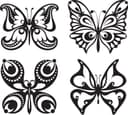 Set de Siluetas de Mariposas Elegantes Vectores para Corte Láser