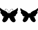 Elegant Butterfly Silhouettes Vector DXF File