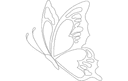 Elegant Butterfly Vector Design for Laser Cutting DXF File