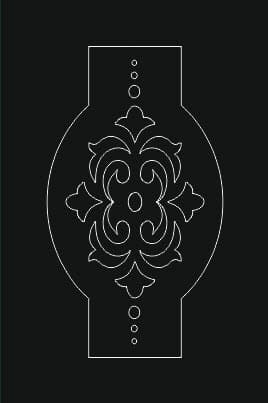 Elegant Cabinet Door Panel Vector Design DXF File