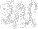 Design Vetor de Dragão Chinês Elegante para Corte a Laser DXF