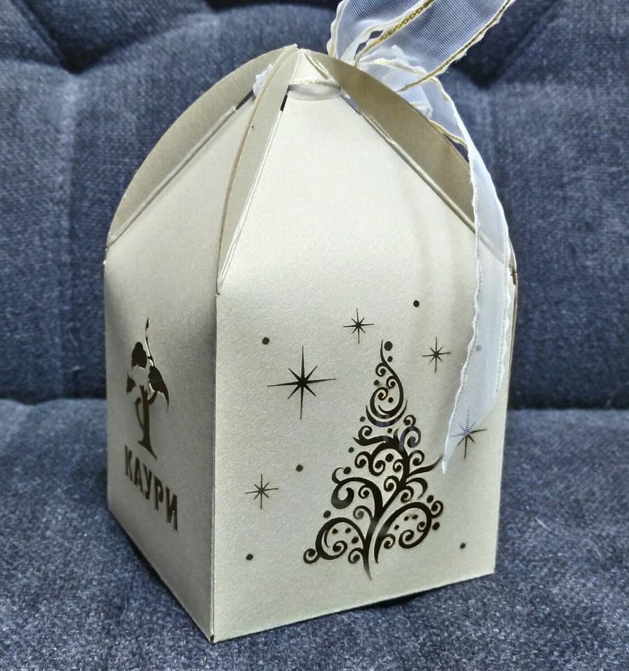 Elegant Christmas Favor Box Laser Cut Vector File