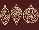 Elegant Christmas Ornament Set Laser Cut Vector Files