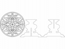 Projeto Vetorial de Mesa de Centro Redonda DXF