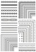 Elegant Decorative Border and Corner Vector Frame Set