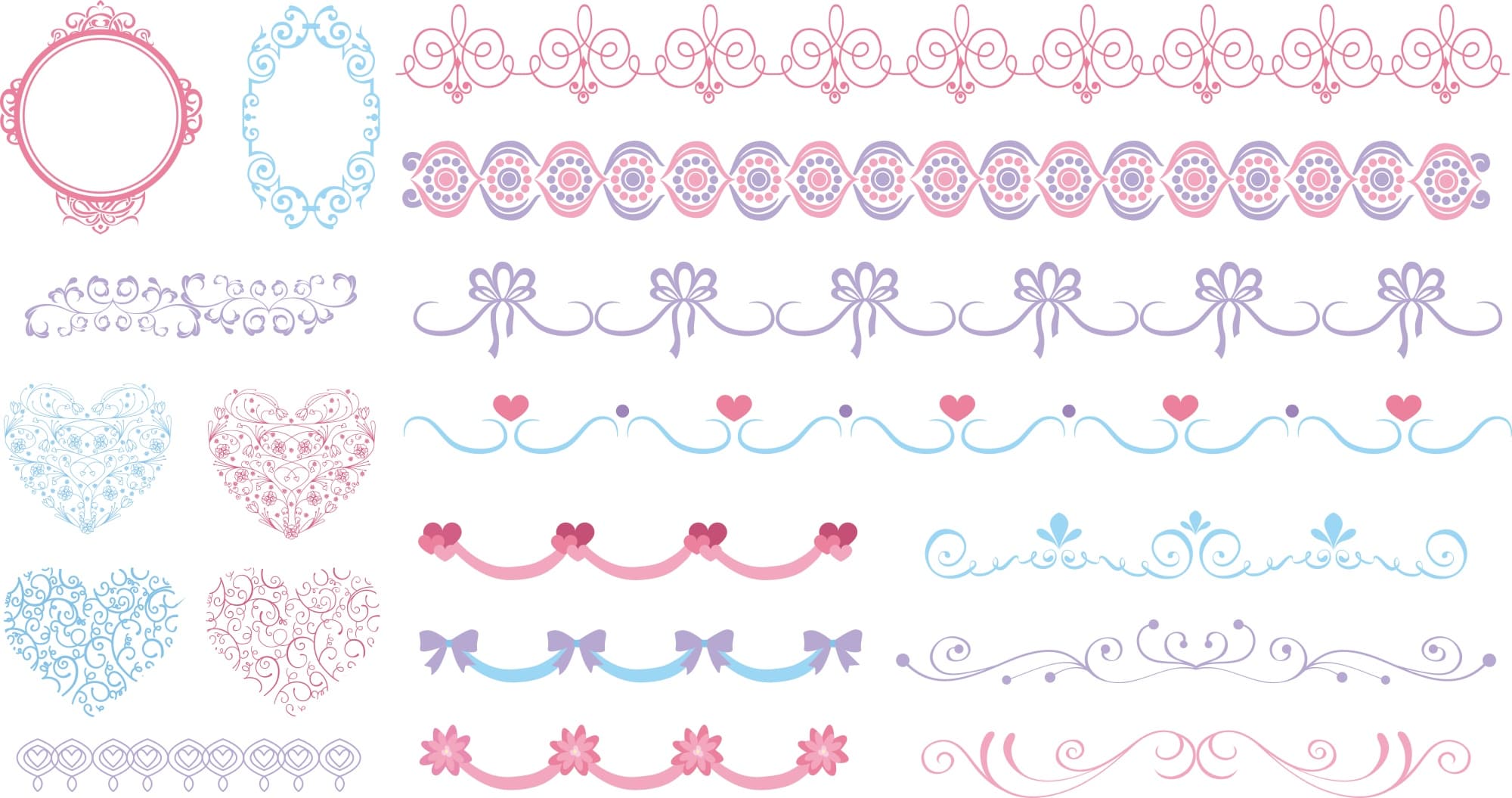 Elegant Decorative Borders and Frames Vector Collection